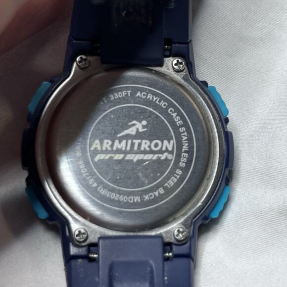 Armitron Sport Women's Digital Chronograph Resin Strap watch black/teal - Picture 8 of 8